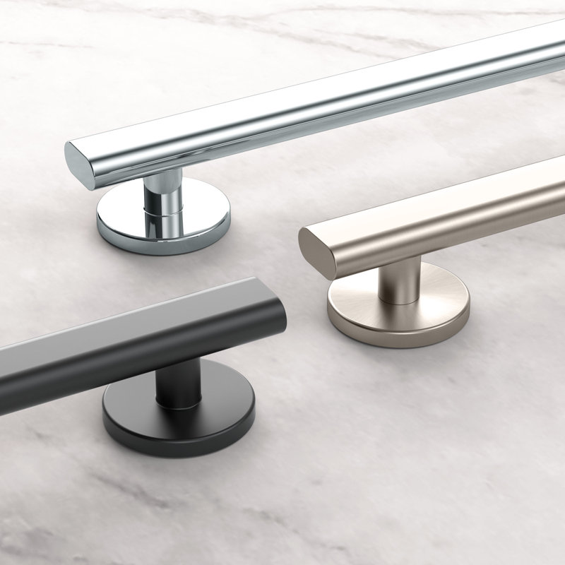 Barre d'appui Nouveau, Nickel satiné, H 2,38 po x l 22 po x P 1,25 po