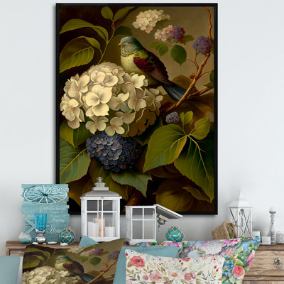 «Hydrangena Blossoming in Retro Colors IV», reproduction sur toile