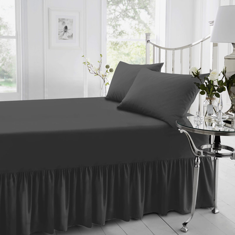 Percale Valance Sheet Polycotton Solid Colour Bed Sheet Single Double King Super King Machine Washable High Quality, Blue
