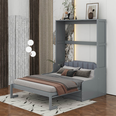 Grand lit escamotable avec coussin