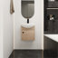 Petit meuble-lavabo de 18 po avec lavabo en céramique, montage mural (KD-PACKING)