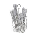 Lace Overlay 16 Piece Flatware Set, Service for 4