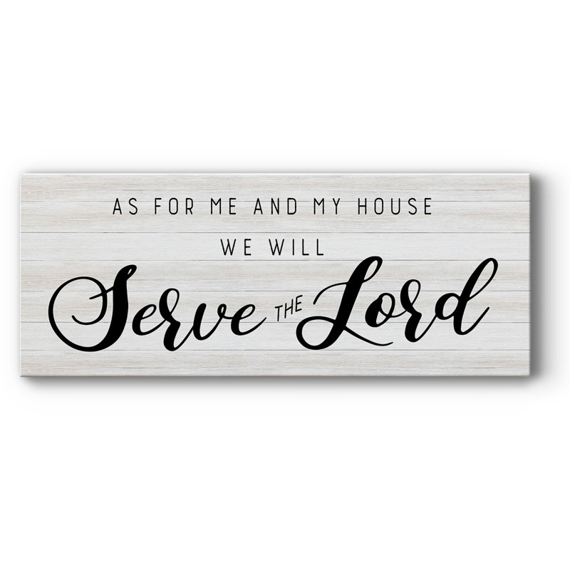 Serve the Lord-Toile tendue avec châssis, H 20 po x l 50 po x P 1,5 po