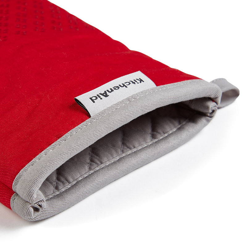 KitchenAid Asteroid Solid Textured Oven Mitt, Red