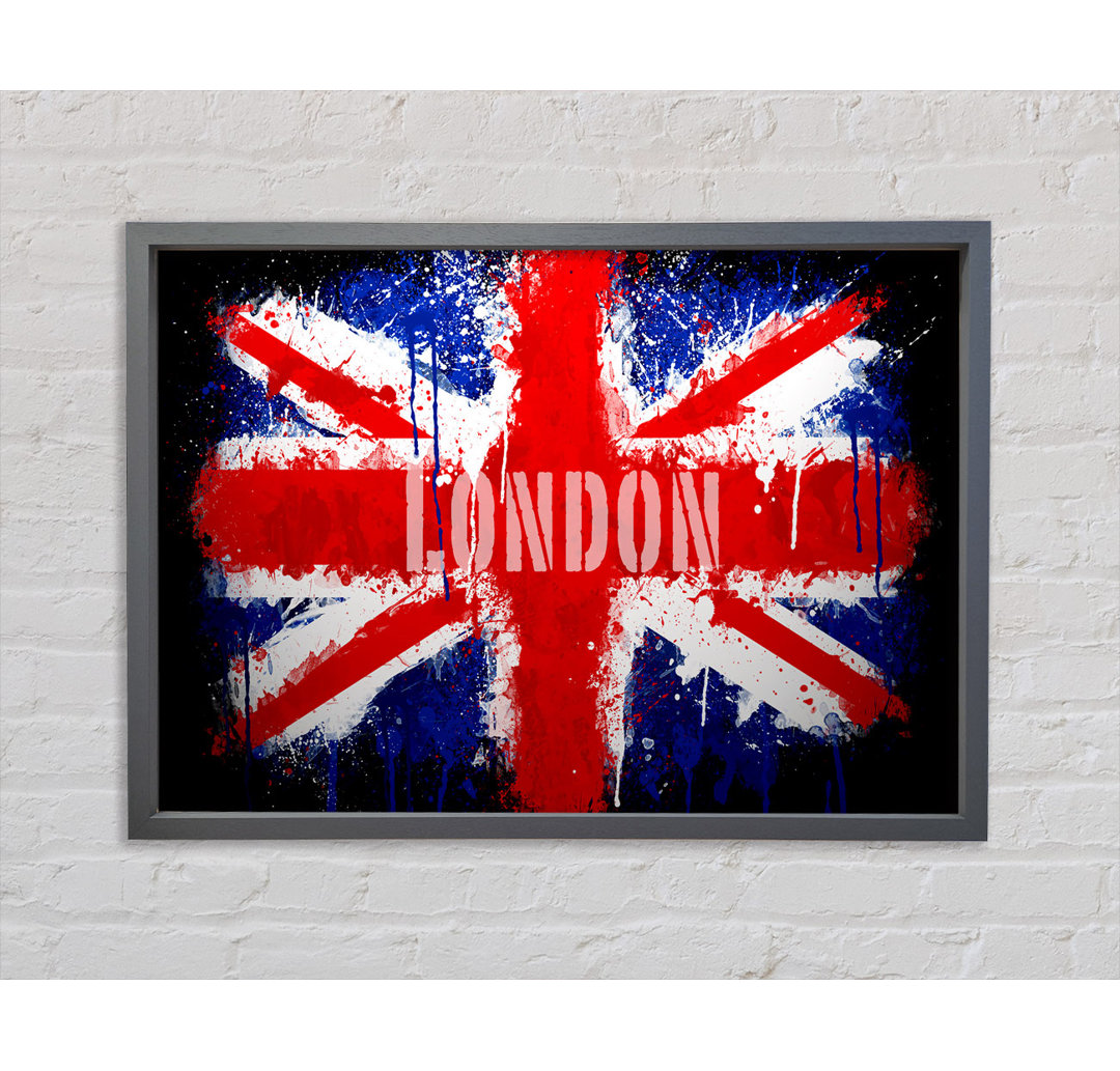 London Uk Flag - Einzelner Bilderrahmen Kunstdrucke auf Leinwand