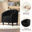 Fauteuil tonneau rembourré, fauteuil d'appoint avec accoudoirs ergonomiques enveloppants-667359155