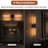 Dimmable Hardwired Wall Sconces, 23.7" Modern Black Bathroom Vanity Lights with Clear Glass & Bulbs, Wall Mount Fixtures for Bedroom Mirror Living Room Hallway-1615514290