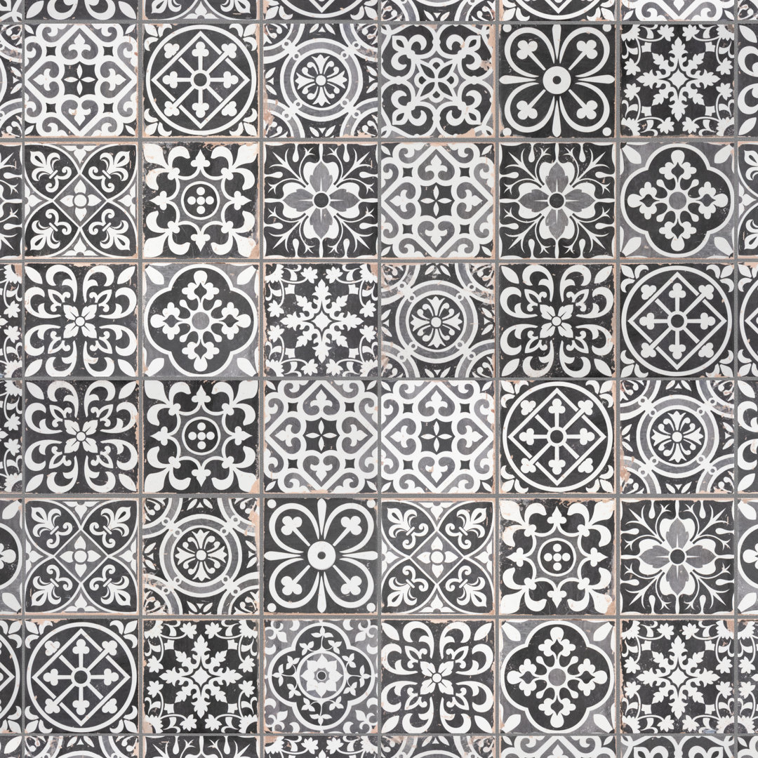 Faenza 13" x 13" Ceramic Patterned Wall & Floor Tile Merola Tile