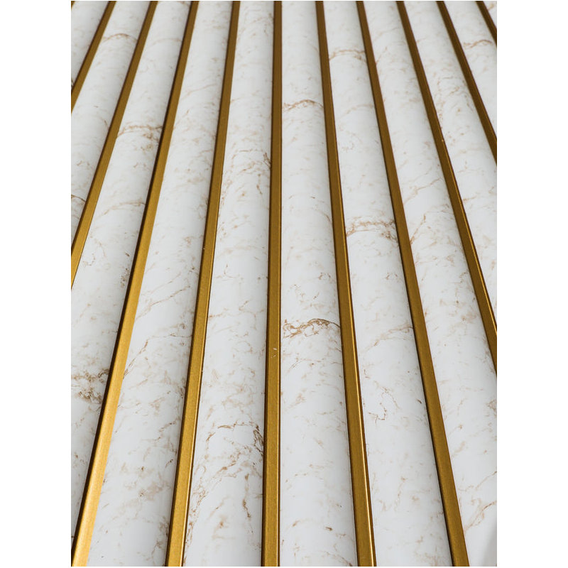 Slat Wall Panel Fluted - Moisture-proof, 96" H x 8" W, Palace Marble