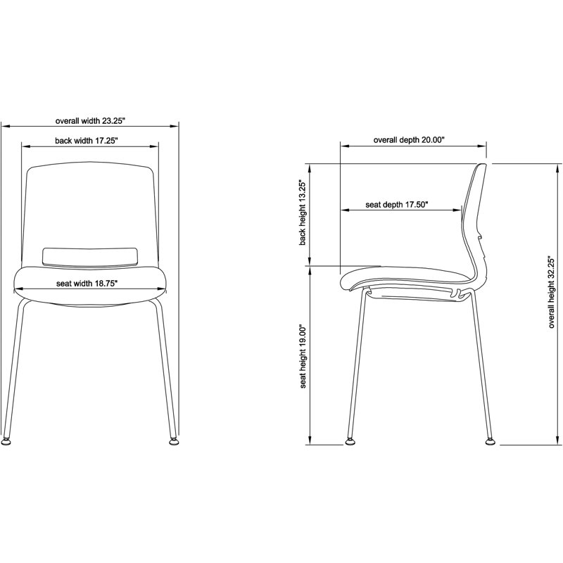 Chaise empilable Arctic Series, Noir