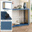 Console étroite - plateau en forme de flèche, panneau latéral en rotin, profil mince de 53 po-657311083