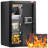 Single Door 4 cu.ft Safe Box with Key Lock & Password LED Light-104652784