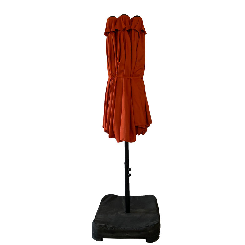 Monu 181.1'' x 106.3'' Rectangular Market Umbrella, Orange