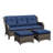 73'' Wide Wicker Patio Sofa with Cushions-674401190