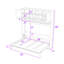 Grand lit escamotable en bois avec tablettes