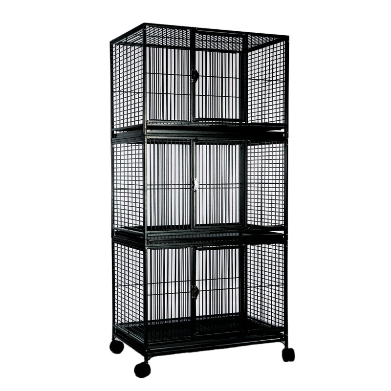 36x24 Black Triple cage by A&E, Black