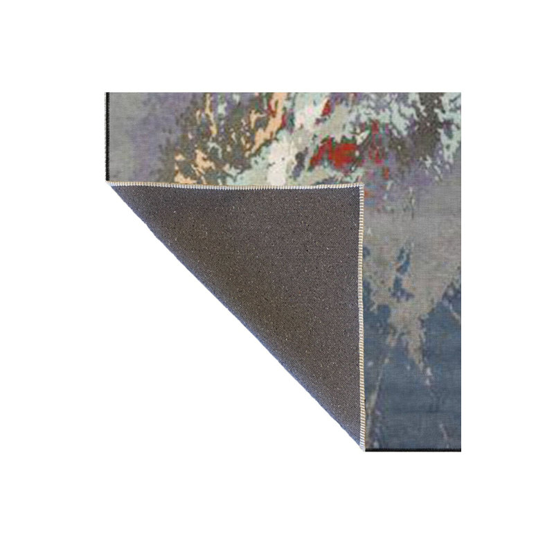 Tapis décoratif bleu pastel lavable à la machine, Tapis de couloir 4 pi 11 po x 9 pi 10 po