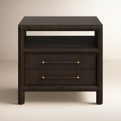 Colleen 2-Drawer Acacia Nightstand
