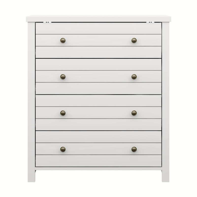Kiara 4 Drawer 31.5'' W Chest, White