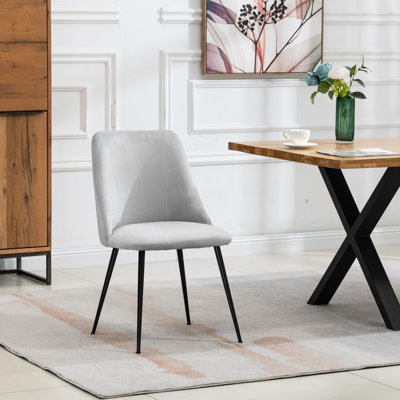 Corto Velvet Upholstered Dining Chairs - Set of 2