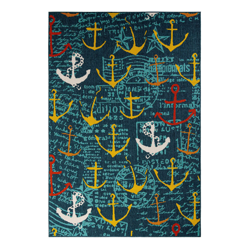 Angelys Indoor/Outdoor Area Rug, Rectangle 6'1" x 9'