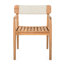 Corwyn Patio Acacia Wood Woven Rope Dining Chairs With Armrests-303124713