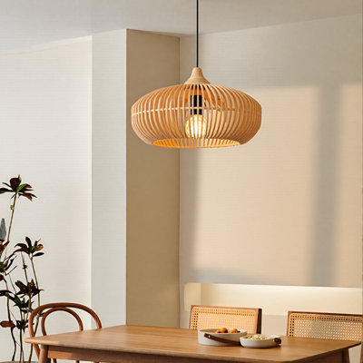 Pimms 1 - Light Brown Drum Pendant