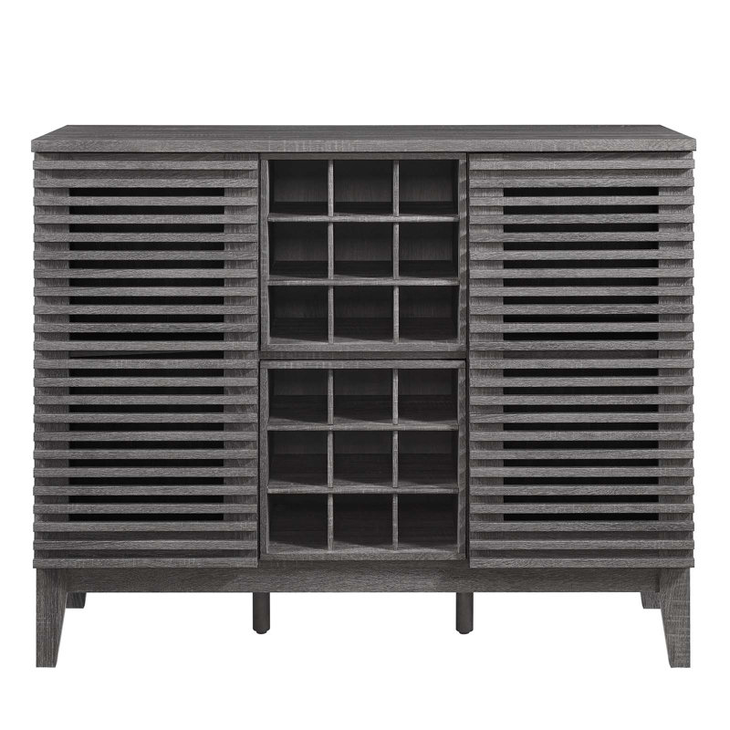Modway Render Bar Cabinet, Charcoal