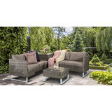 Corena 4 Seater Rattan Effect Sofa Set