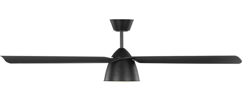 Studio Smart 60 LED Ceiling Fan, Midnight Black