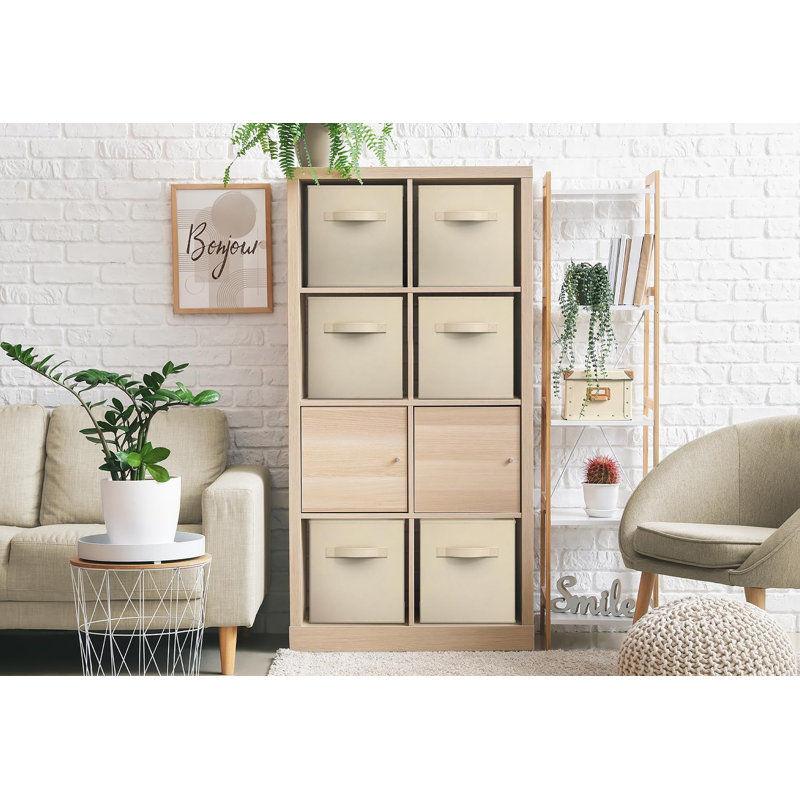 Cubes de rangement pliables avec poignées Sorbus 11 po, Beige