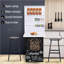 Bureaux, bureau flottant mural moderne pliable avec tablettes et amp; Tableau noir | Blanc + noir | Panneau de fibres à densité moyenne