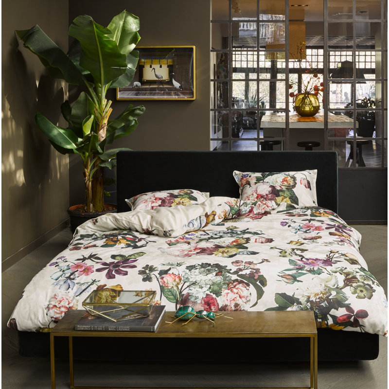 205 TC Reversible Duvet Cover Set, 155 x 220cm Duvet Cover + 1 Pillowcase, Brown