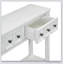 Console rustique avec deux tiroirs de tailles différentes, finition blanc antique pour un rangement et une présentation polyvalents-822516893