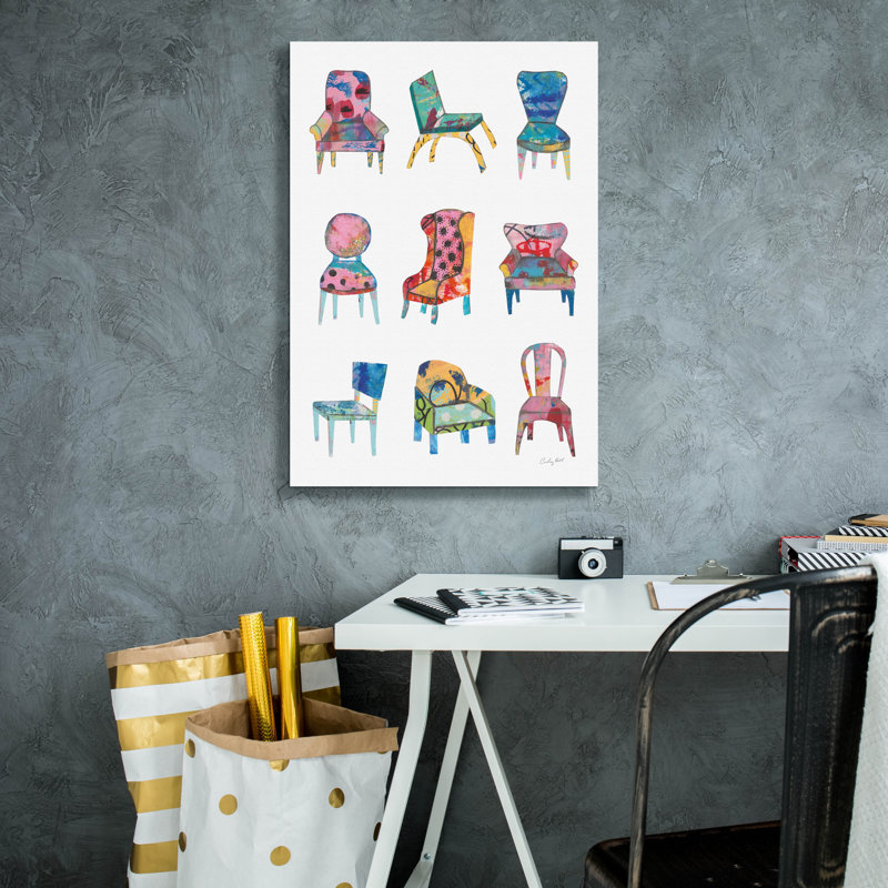Toile épique Graffiti «Mod Chair Chart» par Courtney Prahl, 18 po x 26 po