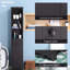 Armoire à linge de salle de bain - 3 tablettes et tiroir brun pour plus de rangement