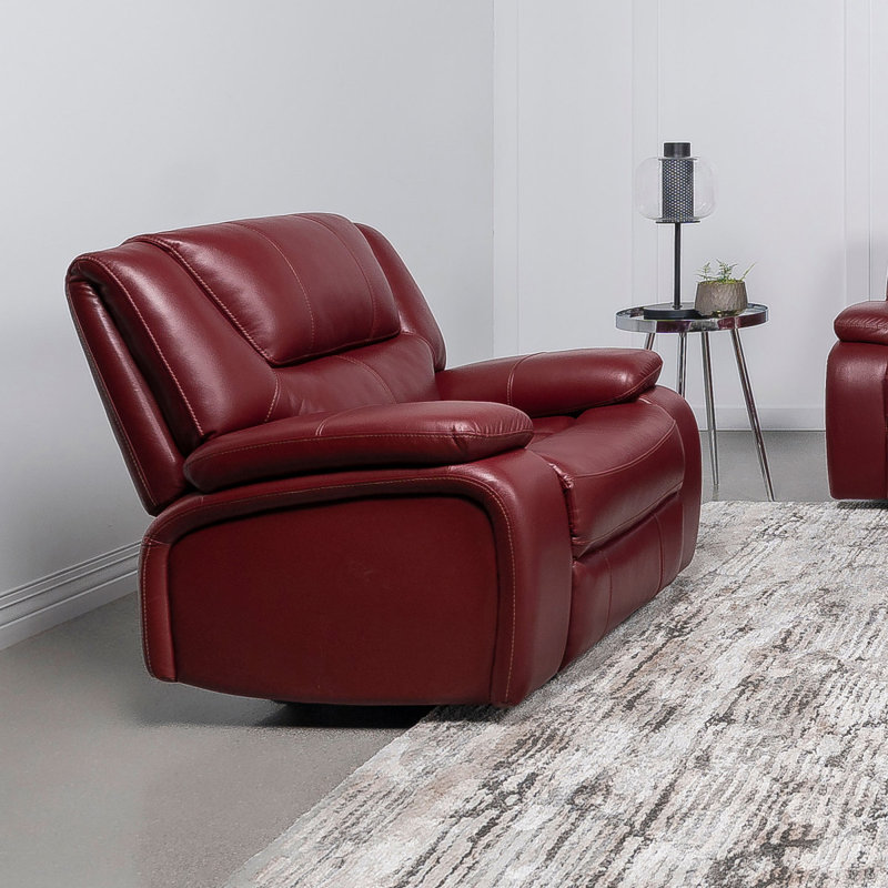 Fauteuil inclinable et oscillant rouge Elodie, Rouge
