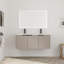 Meuble-lavabo double 48 po avec plateau en résine-344946028