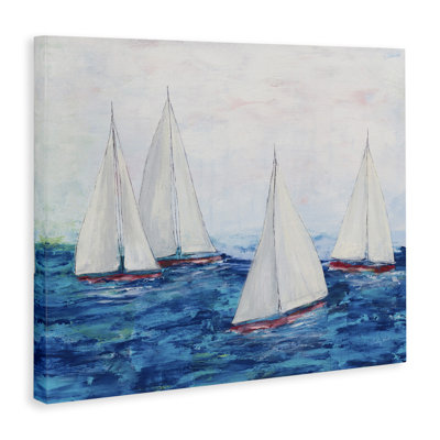 Art mural sur toile Voilier, flotte sur l'océan par Courtney Prahl