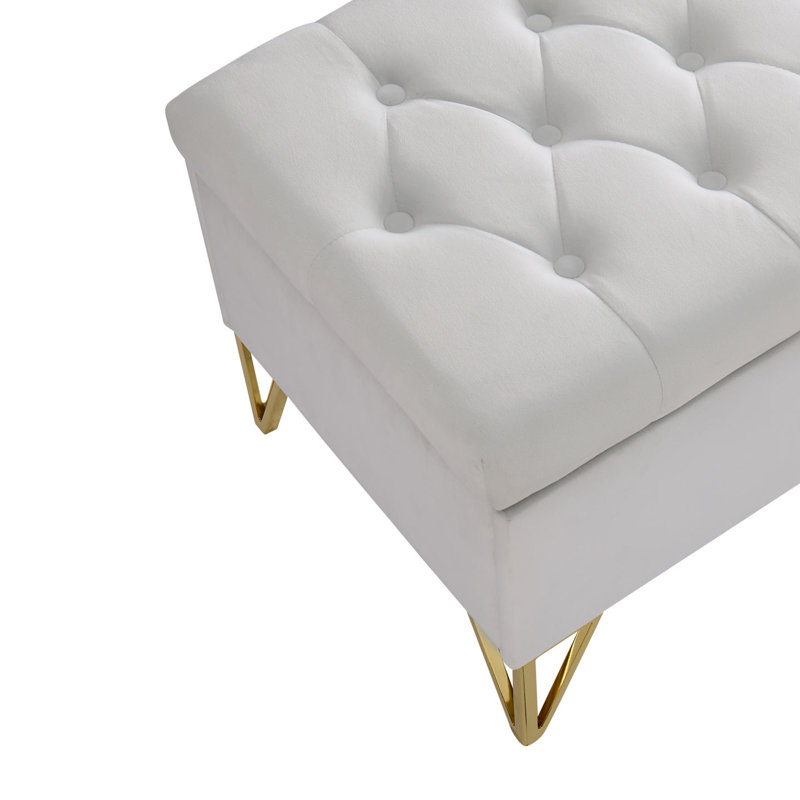 ALL-VV2O82-URE-P17673O Repose-pieds rembourré, Beige