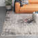 Tapis abstrait gris argenté / ivoire / taupe Kaydence
