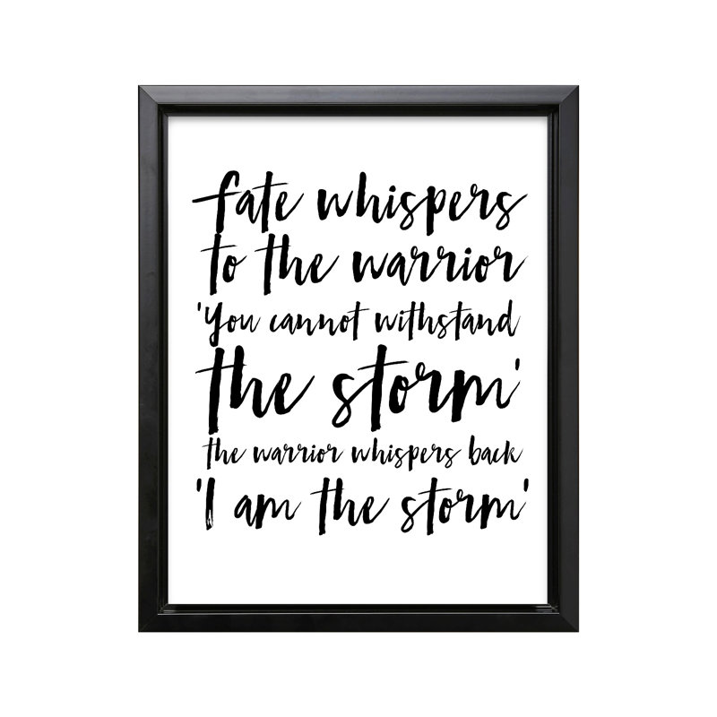 I Am The Storm, Black Framed, Canvas, 12"H x 16"W
