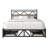 Full Metal Platform Bed With Storage In Natural Oak-396706239-396706233