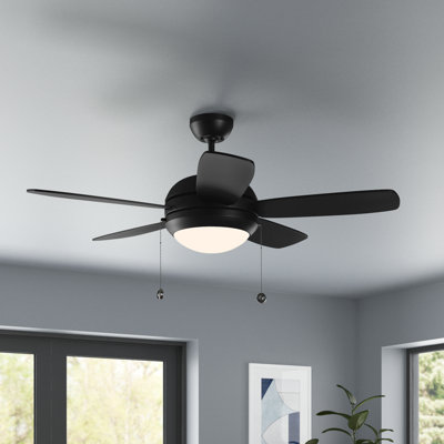 Ventilateur de plafond standard à 5 pales de 44 po avec chaînette et ensemble d'éclairage inclus Stoller
