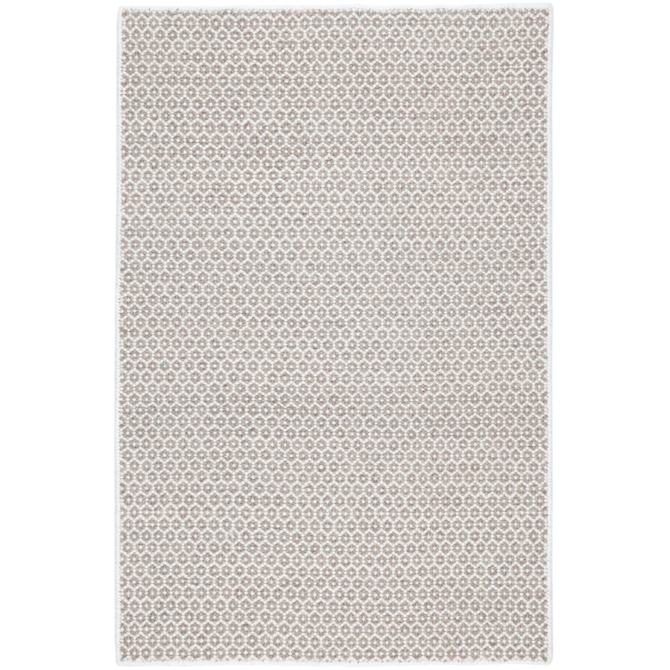 Honeycomb Ivory/Grey Handwoven Wool Rug