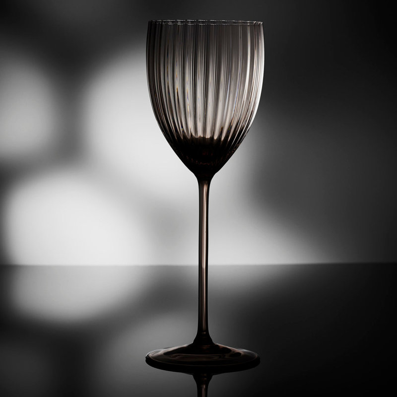 Quinn Crystal White Wine Glass, Citrine