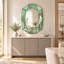 Briahna Geometric Wall Mirror with Silver Mirrored Frame and Bevelled Edges-1203748196