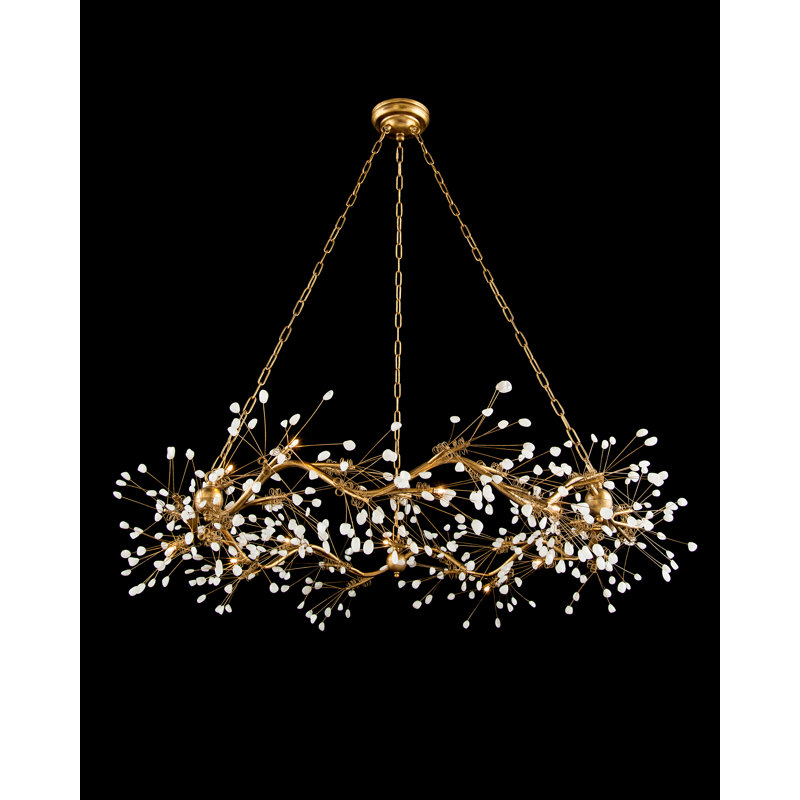 12 - Light Dimmable Oblong Chandelier