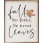 Fall for Jesus Leaf - blanc-1945553831