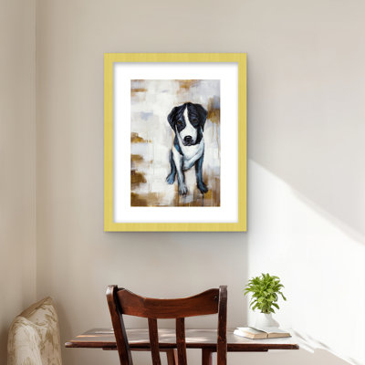 «Sitting Dog» - animaux de bureau, reproduction encadrée